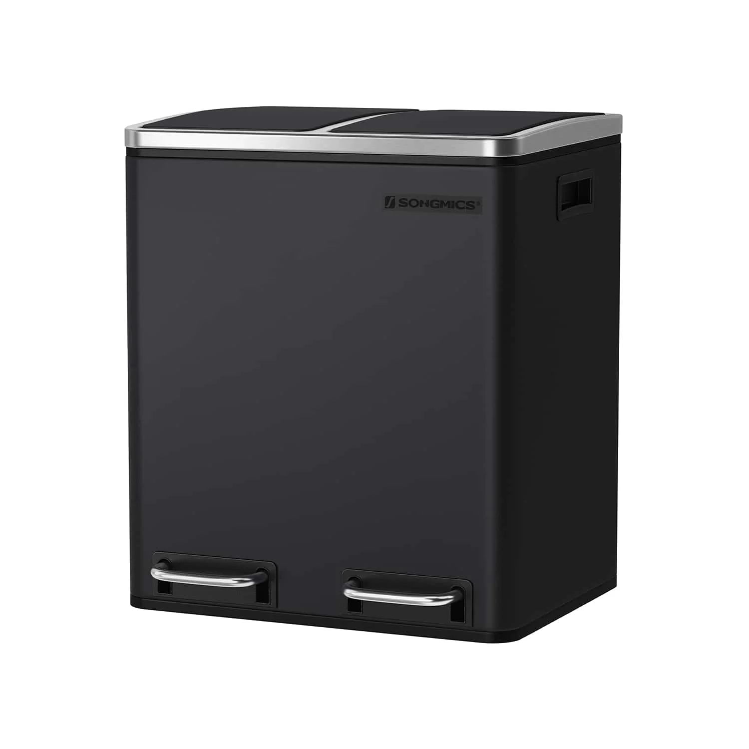 Mülleimer Küche 30 L – Schwarz, Softclose, Stahl