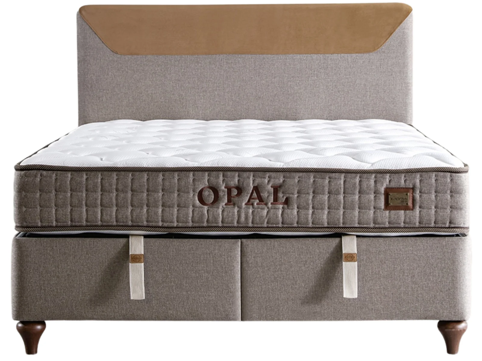 Opal Braun Bett Set mit Stauraum
