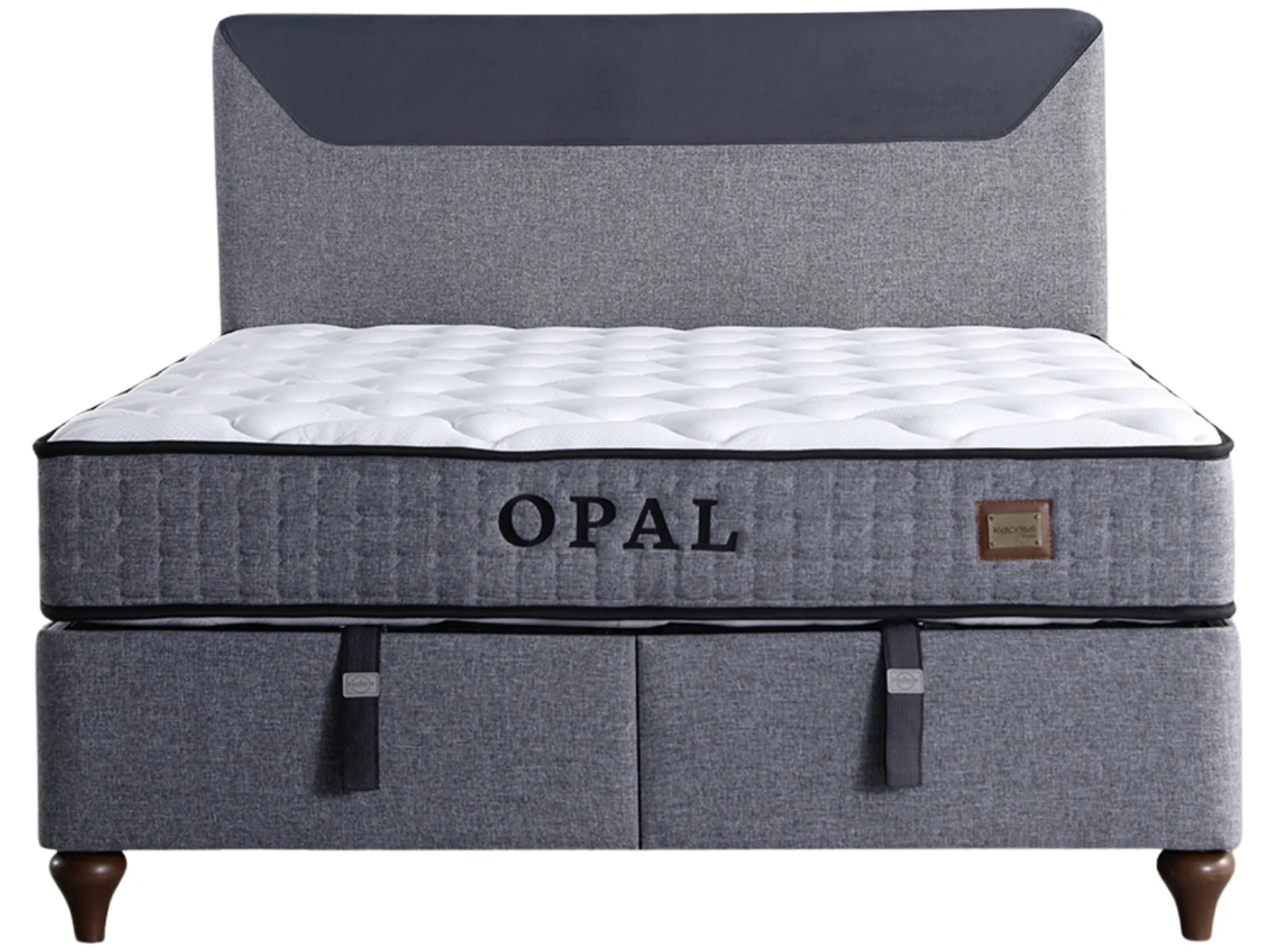 Opal Grau Bett Set mit Stauraum