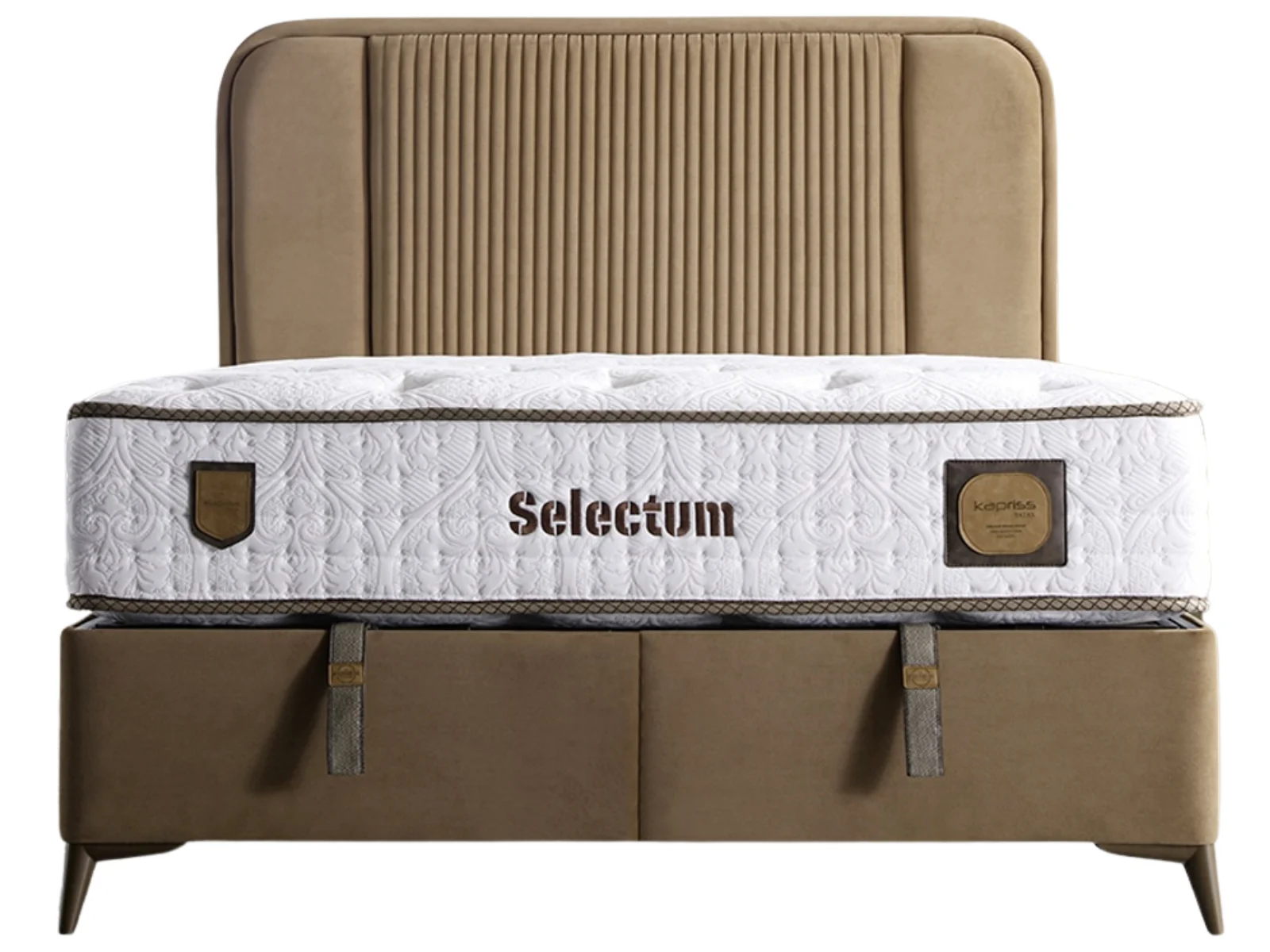 Selectum Braun Bett Set mit Stauraum