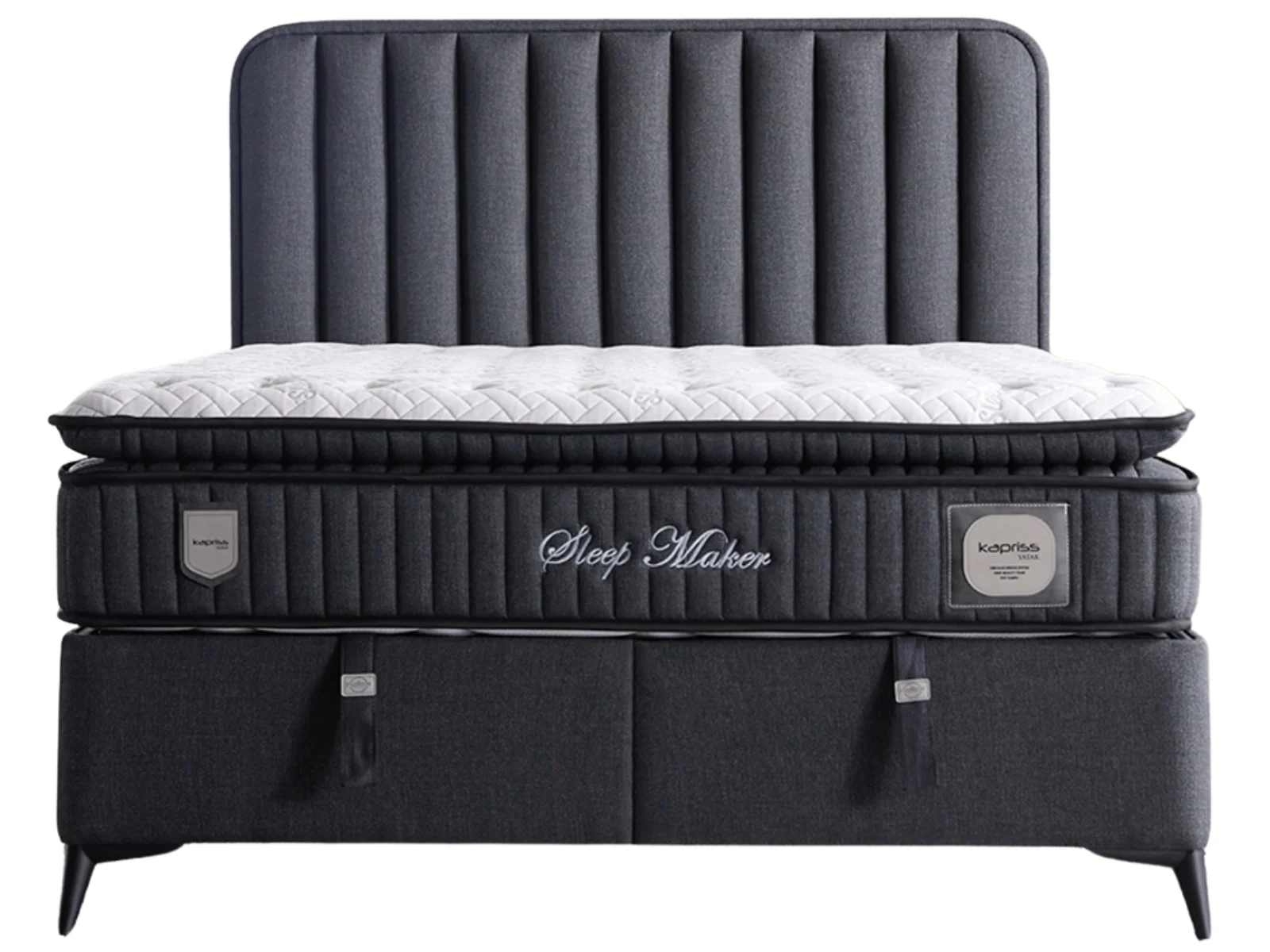 Sleepmaker Anthrazit Bett Set mit Stauraum
