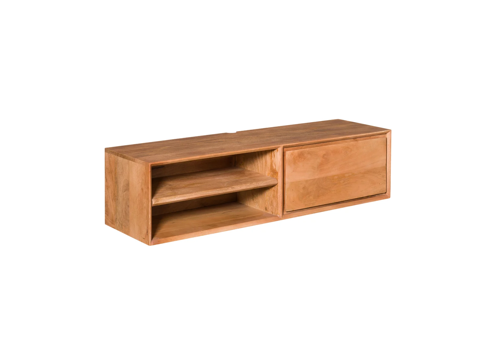 TV-Board Amoria Mangoholz massiv Natur / Schwebend