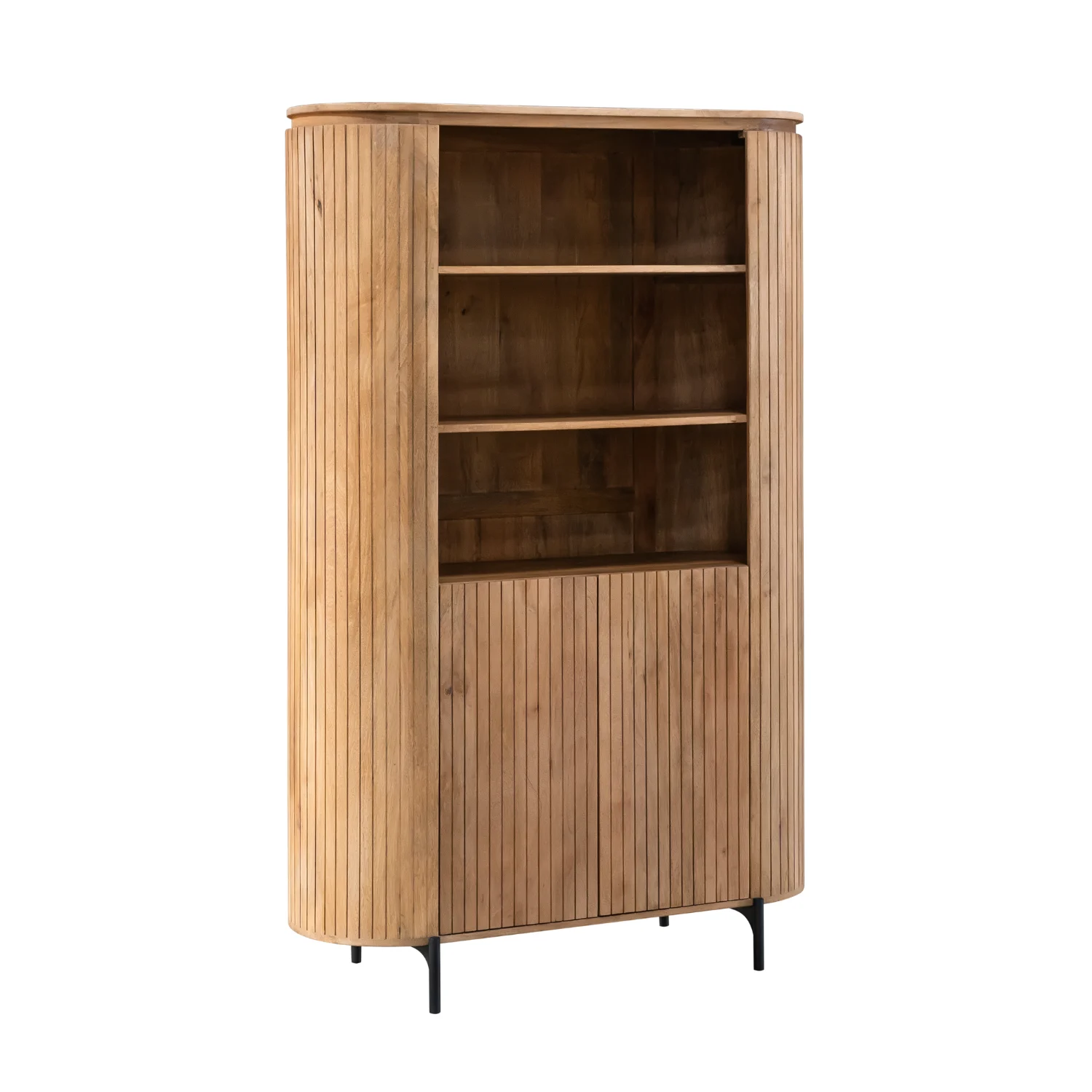 Helena Wandschrank Mangoholz Natur / Mangoholz Taupe