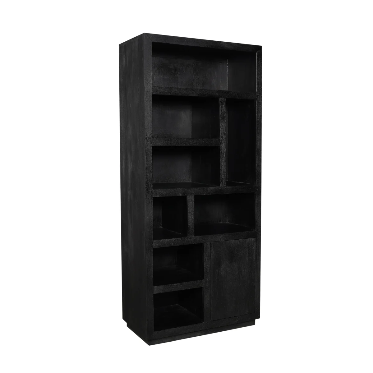 Leuven Bücherregal Schwarz Mangoholz