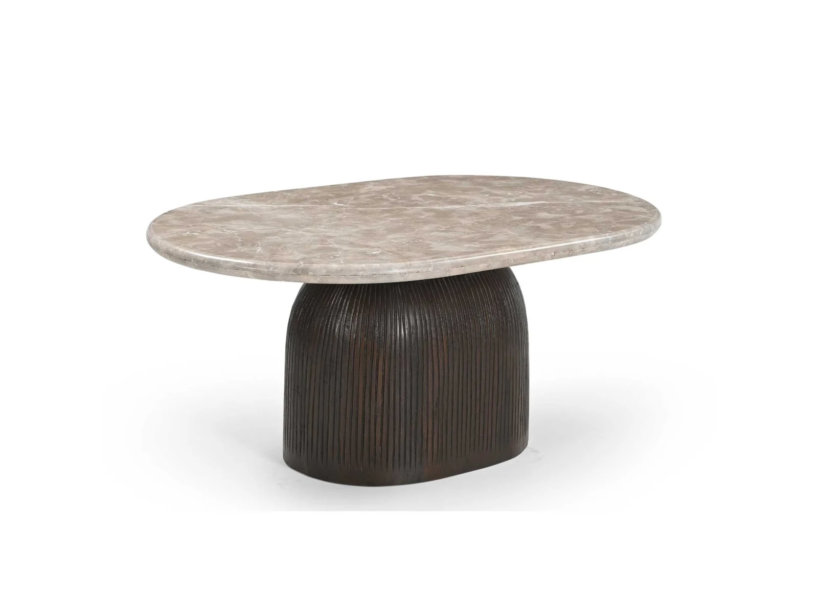 Couchtisch Noel Mangoholz Braun / Marmor Grau