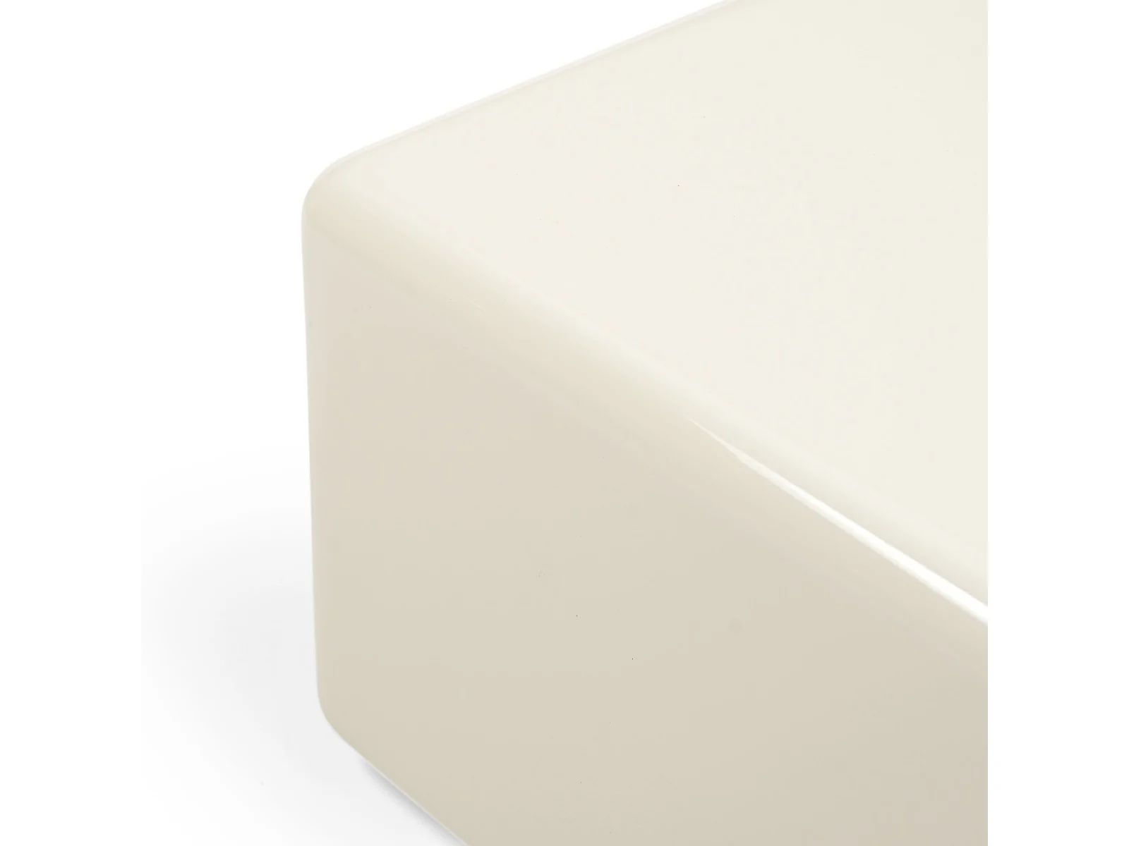 Couchtisch Elias MDF Weiß Hochglanz / Block-Design