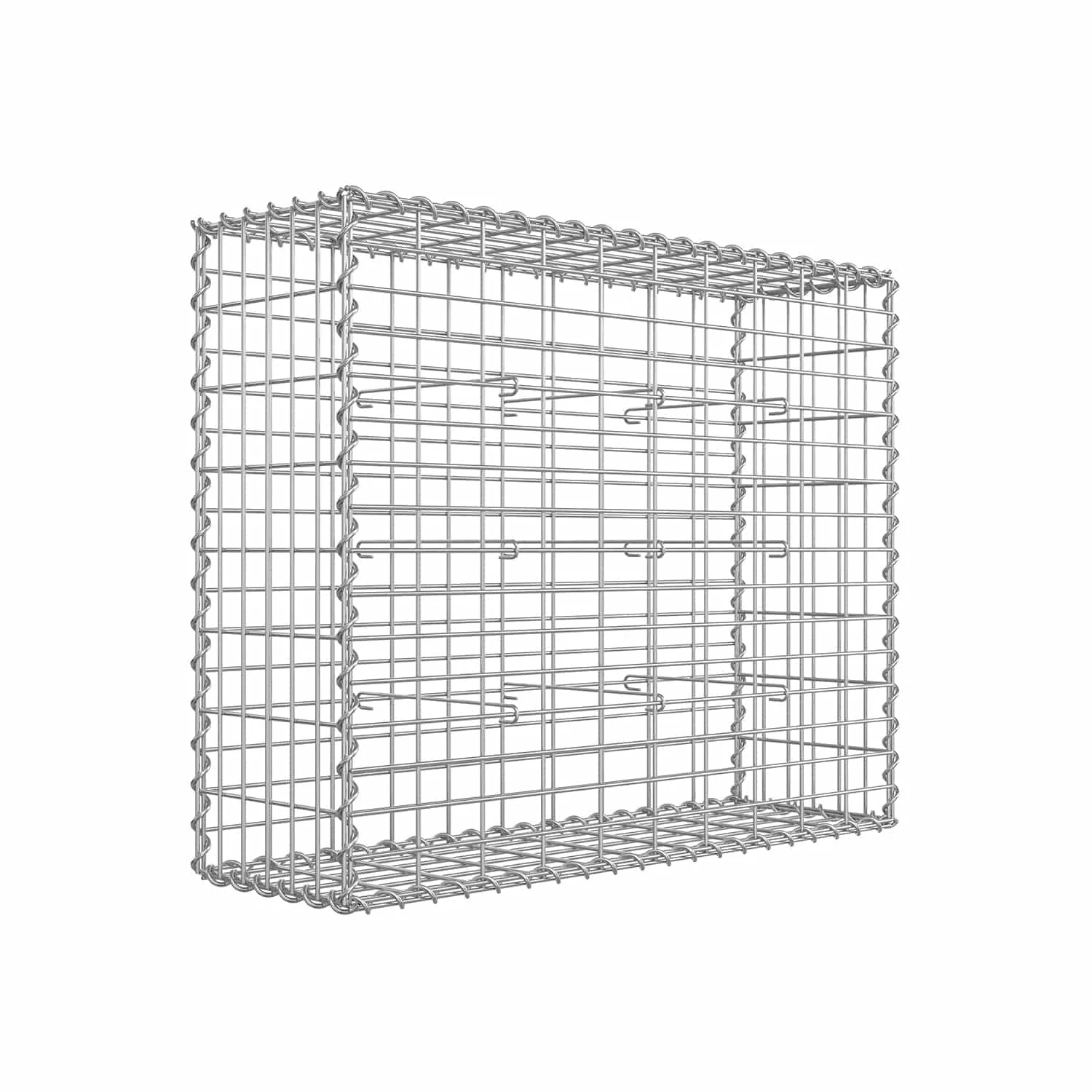 Steingabione aus Metallgitter