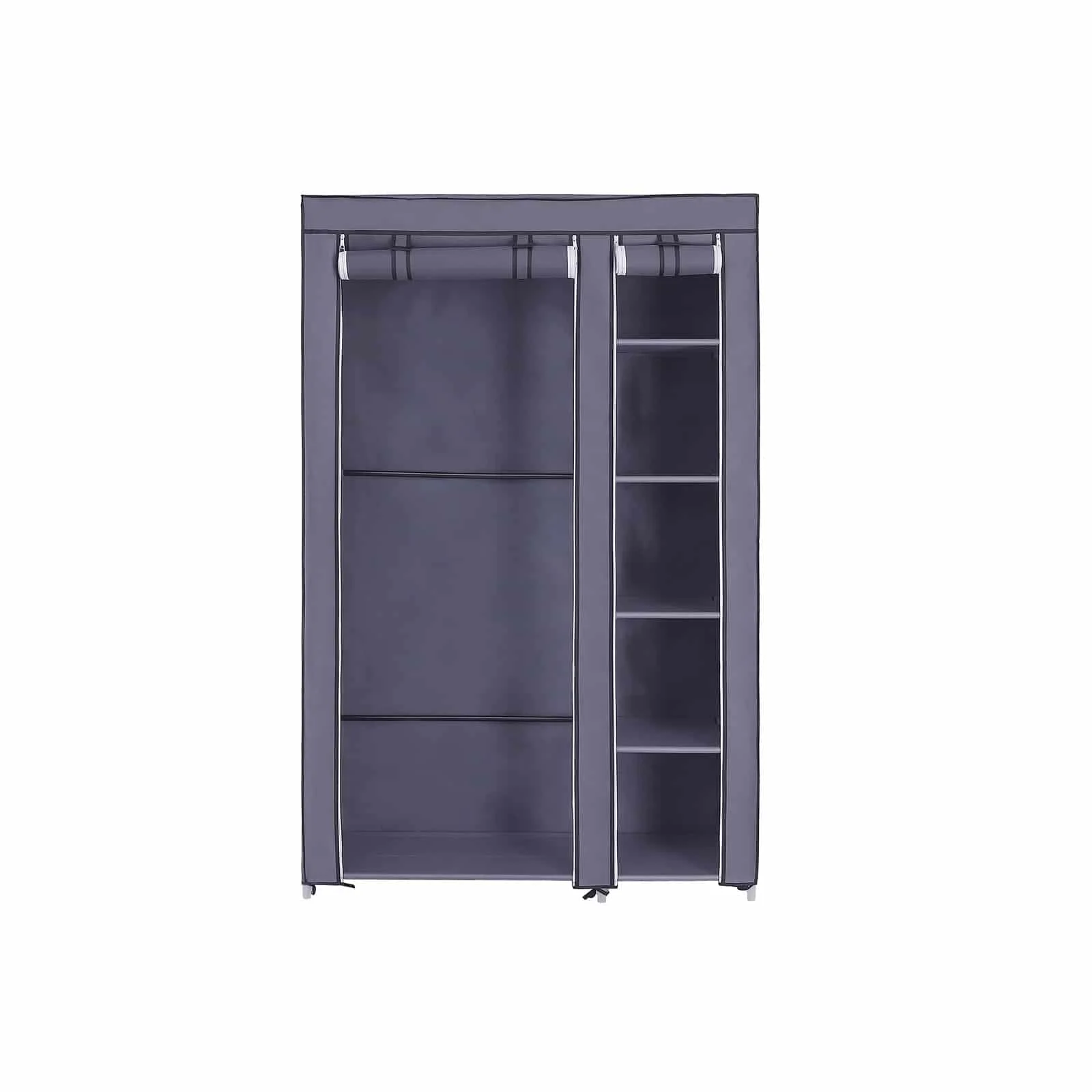 Stoffschrank 110 x 175 cm Grau