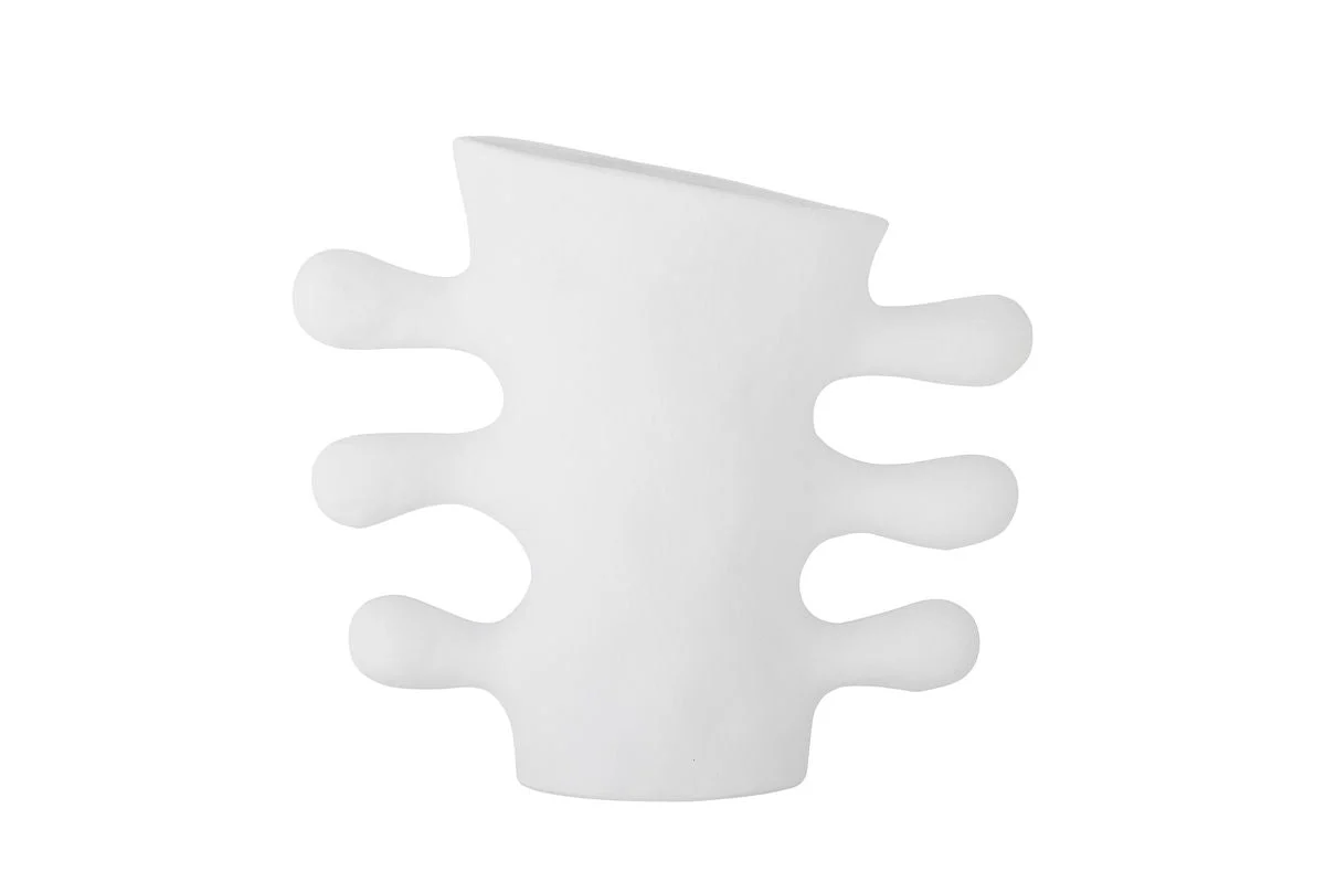 Vase „Alvina“ – Weißes Steingut