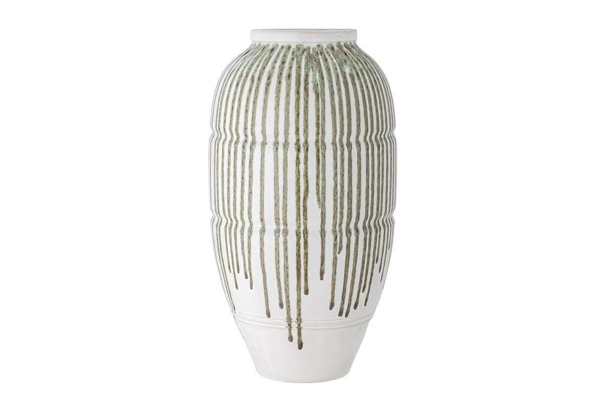 Vase „Lioren“ – Grünes Steingut