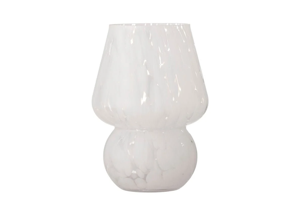 Vase „Arelia“ – Weißes Glas