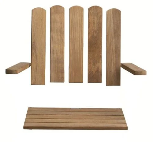 Holzset A2, 50 cm Unbehandeltes Teakholz, inkl. Schraube