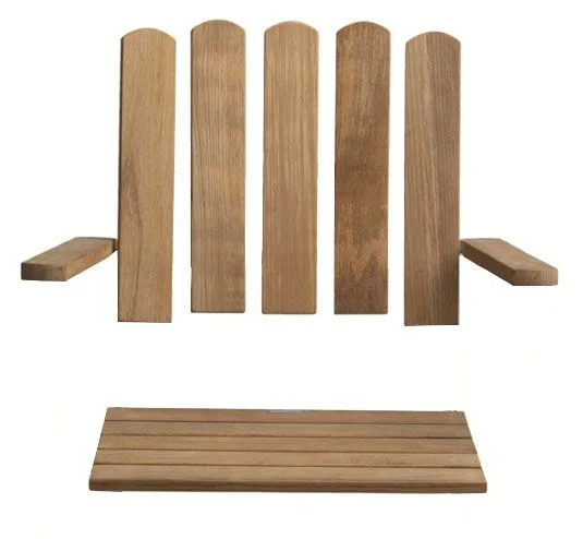 Holzset A2, 45 cm unbehandeltes Teakholz, inkl. Schraube