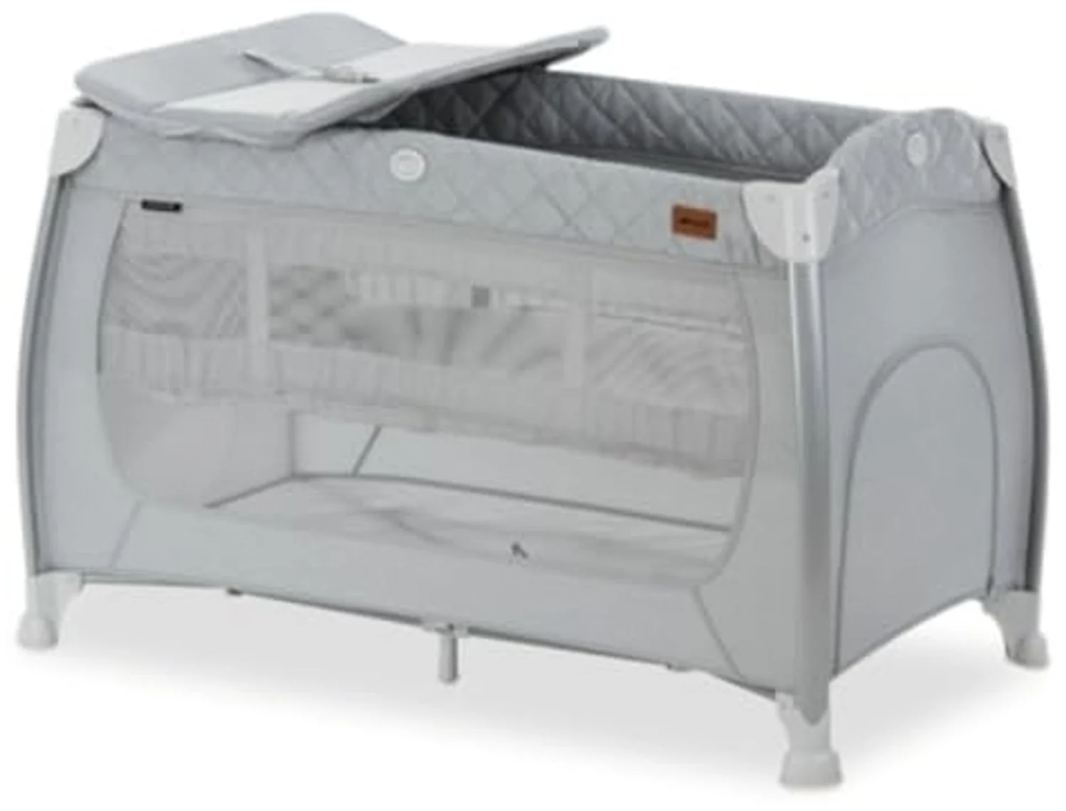 Hauck Select Premium Reisebett mit Aufsatz Play N Relax Center Quilted Grey