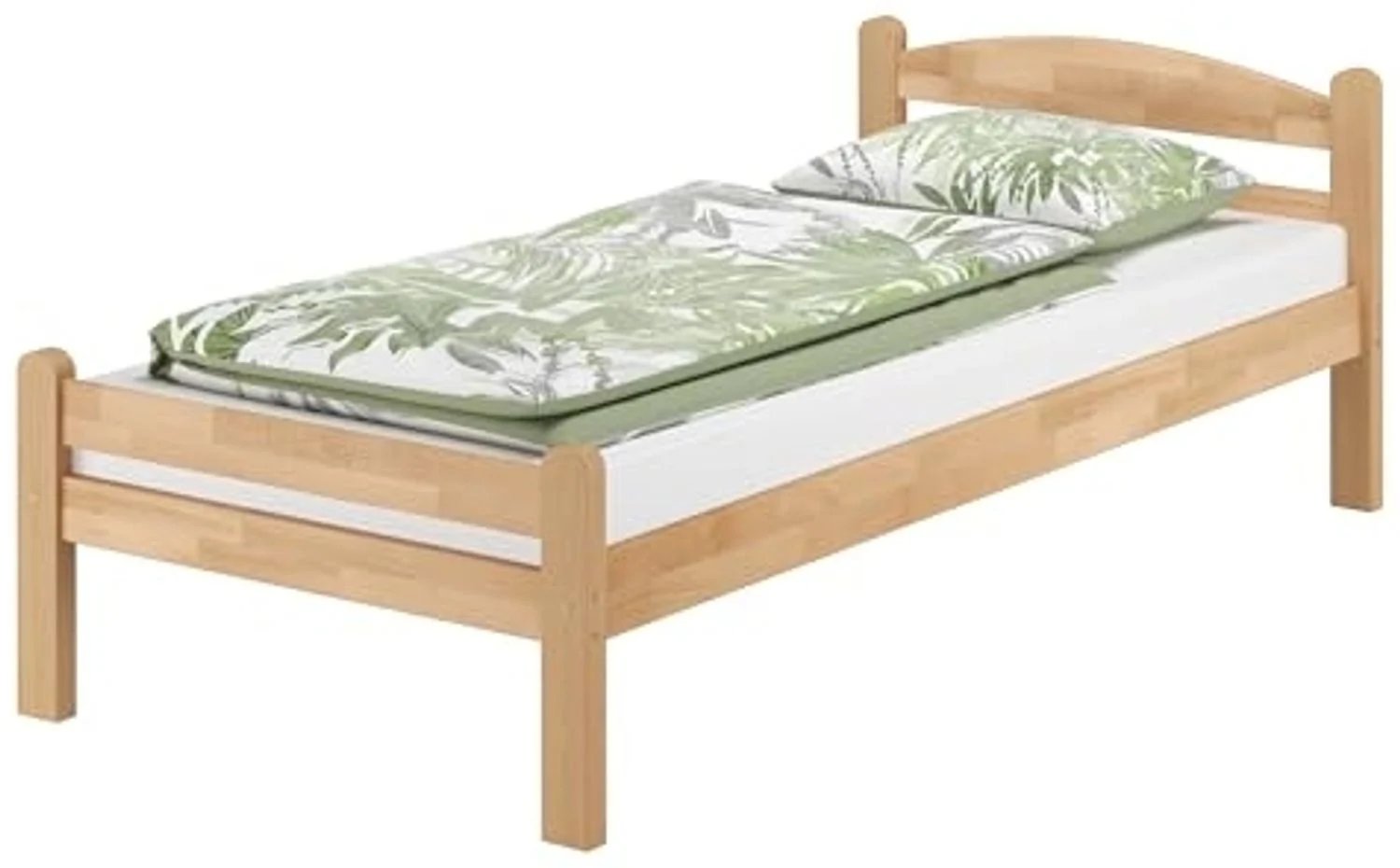 Einzelbett Buche massiv 90x200 Bettgestell