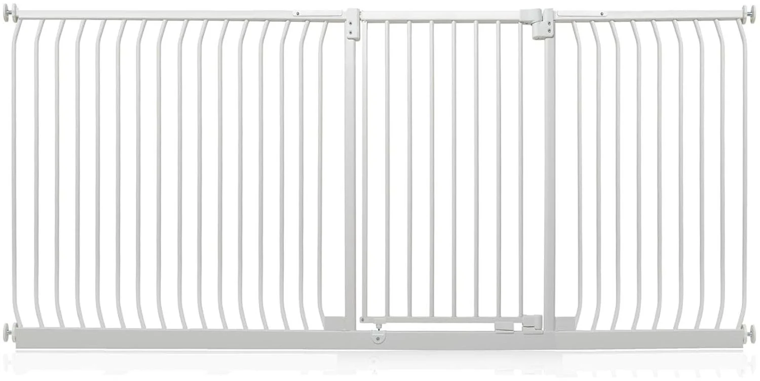 Safetots Extra Tall Elite Sicherheitsschutzgitter, 234cm - 243cm, Matt Weiß, Extra hohe 96.8cm Höhe, Treppenschutzgitter mit Druckmontage, Sicherheitsbarriere, Einfache Installation