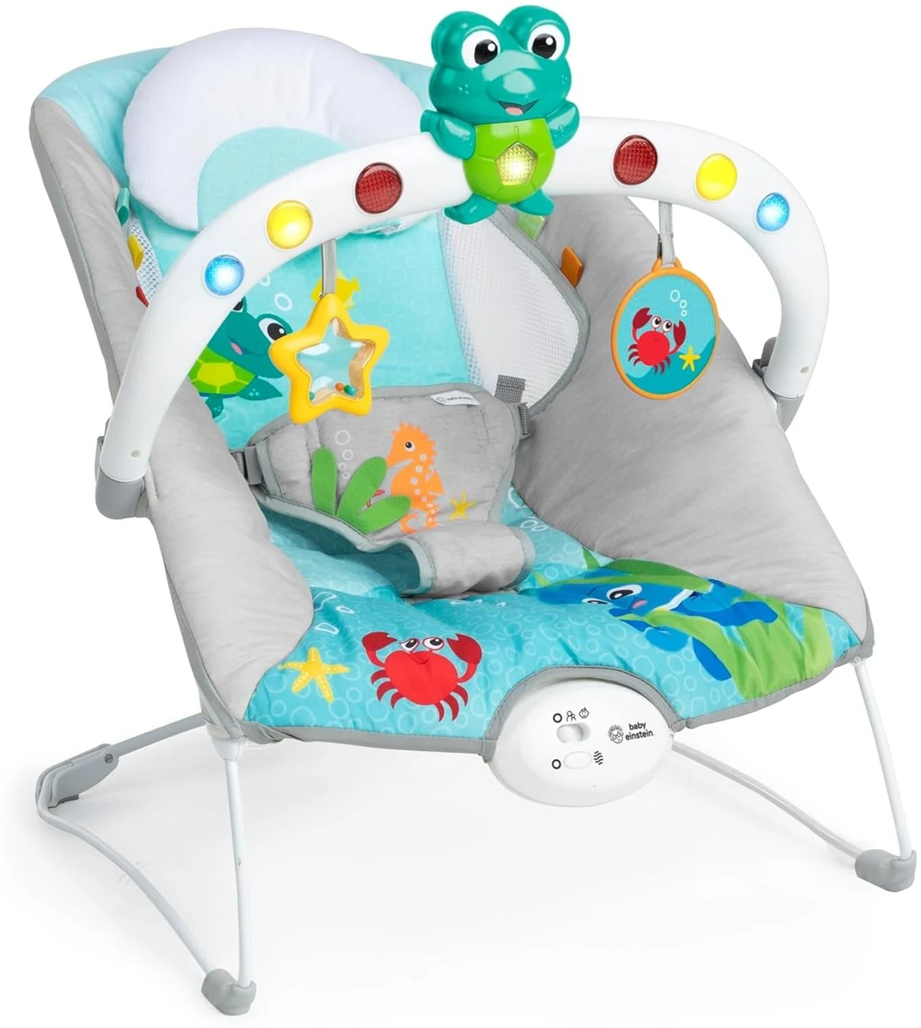Baby Einstein, Ocean Explorers Musikalische Babywippe Babyschaukel, Kick to It Neptune, Unisex, fr Kinder von 0-6 Monaten bis zu 9kg