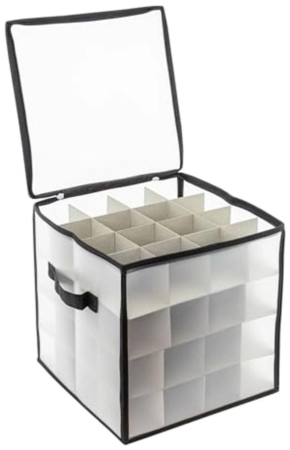 Spetebo Aufbewahrungsbox für Christbaumkugeln (Weihnachtsschmuck Sortierbox, 1 St, mit 64 Fächer), platzsparend
