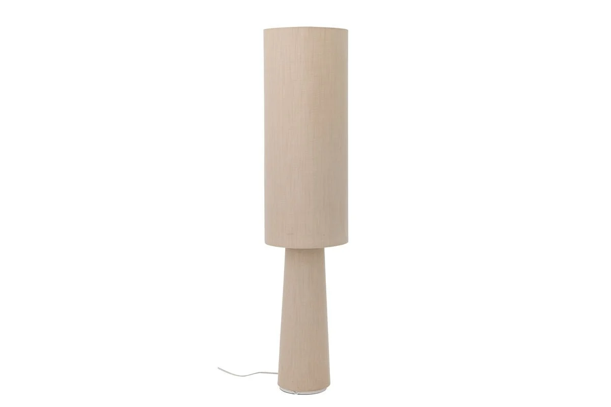 Stehlampe Madrid – Leinen in Natur