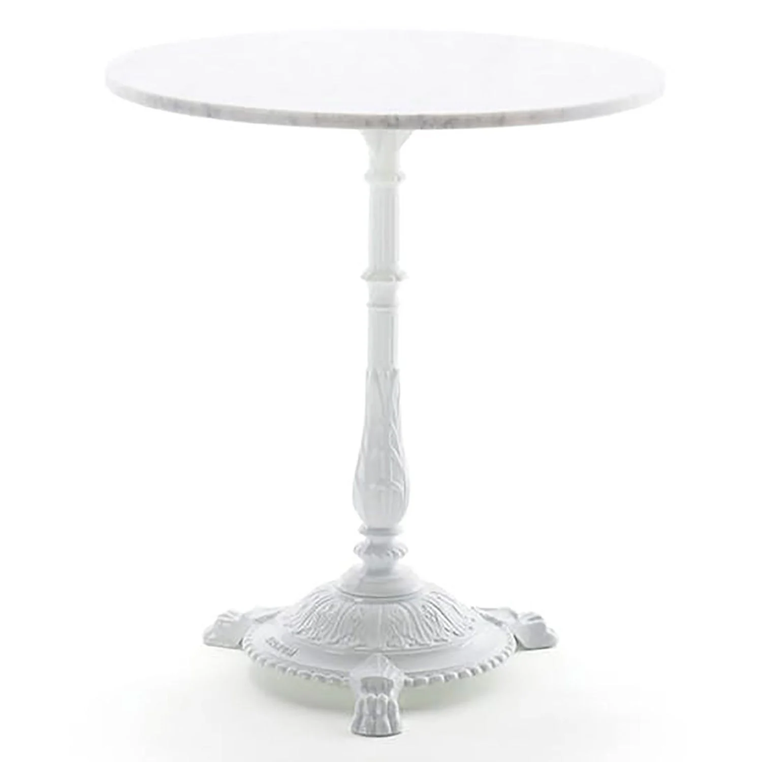 Klassischer Tisch weiß 3-Tass Marmor 65 cm