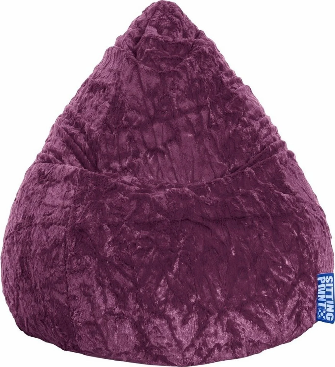 SITTING POINT only by MAGMA Sitzsack Fluffy L ca. 120 Liter aubergine (bis ca. 7 Jahre)