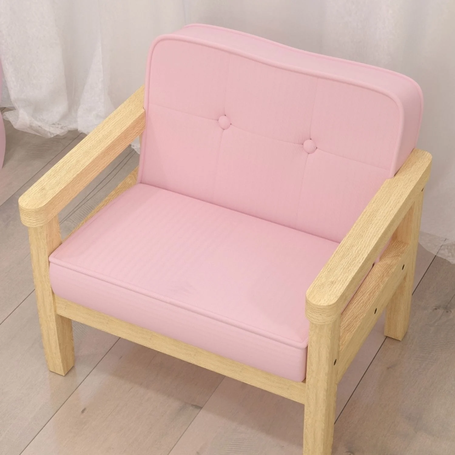 Kindersessel Für 3-8 Jahre Mit Cord Bezug - Kinder Sessel Kleines Sofa Robust Für Spielzimmer Kindergarten,Rosa