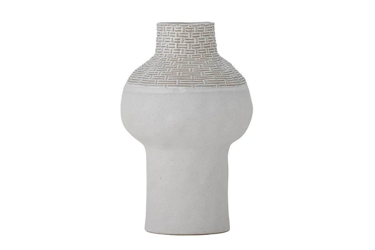Vase "Mystery Wall" - weißes Steingut