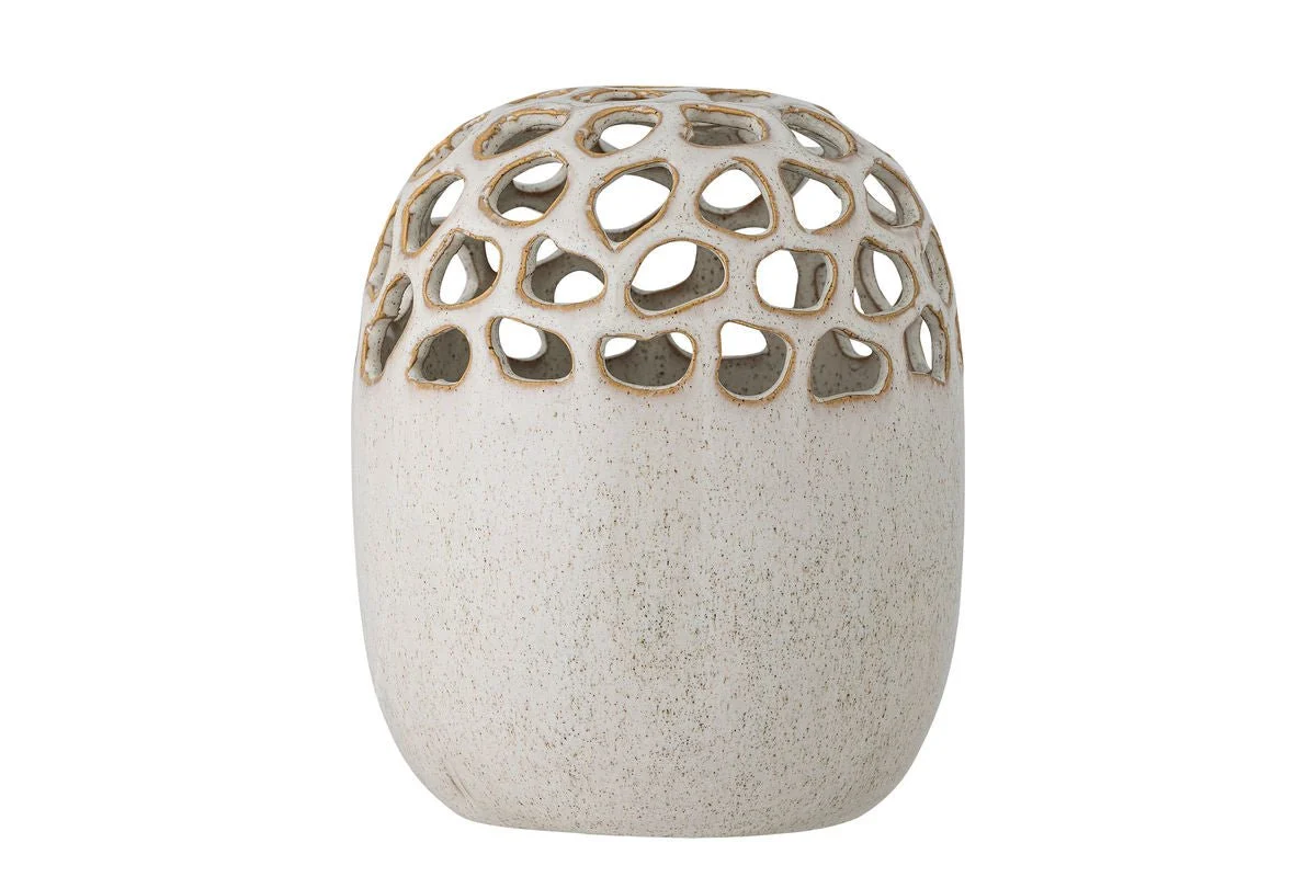 Vase „Nerina“ – Naturfarbenes Steingut