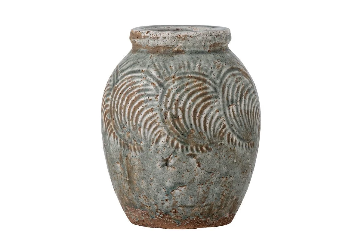 Vase „Lunara“ – Terrakotta in Grün