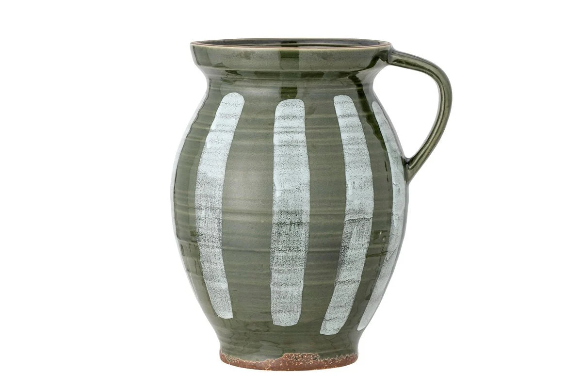 Vase „Elvya“ – Grünes Steingut