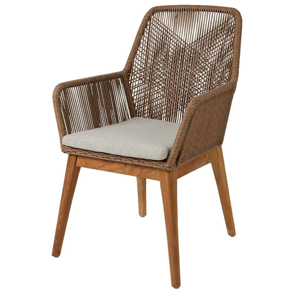 Hazel Sessel aus Teakholz/weichgemachtem Rattan
